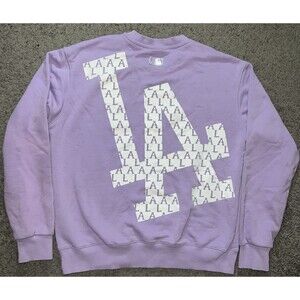 Los Angeles Dodgers Violet Crewneck Sweatshirt MLB Baseball Women Medium